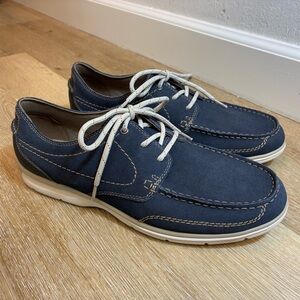 Clarks Original Rattlin Deck Men's Leather Boat Shoes (Navy) Size 11.5